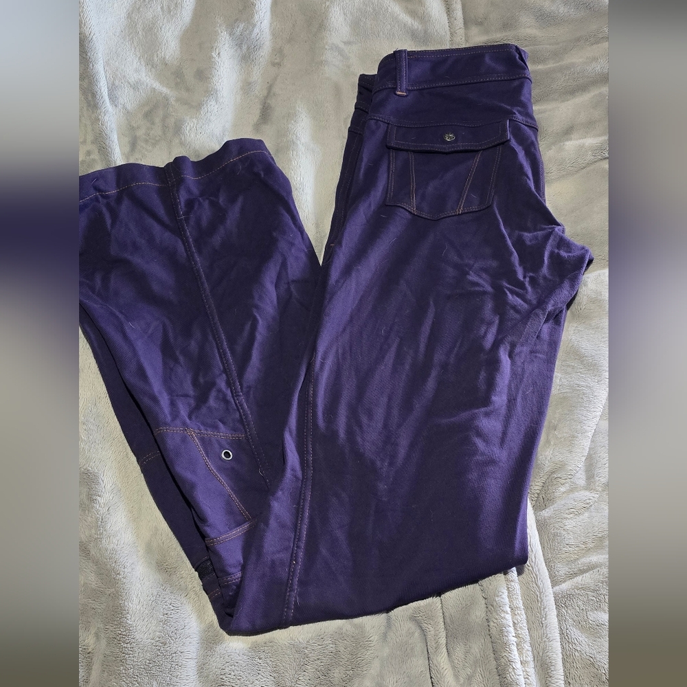 Purple Casual Pants